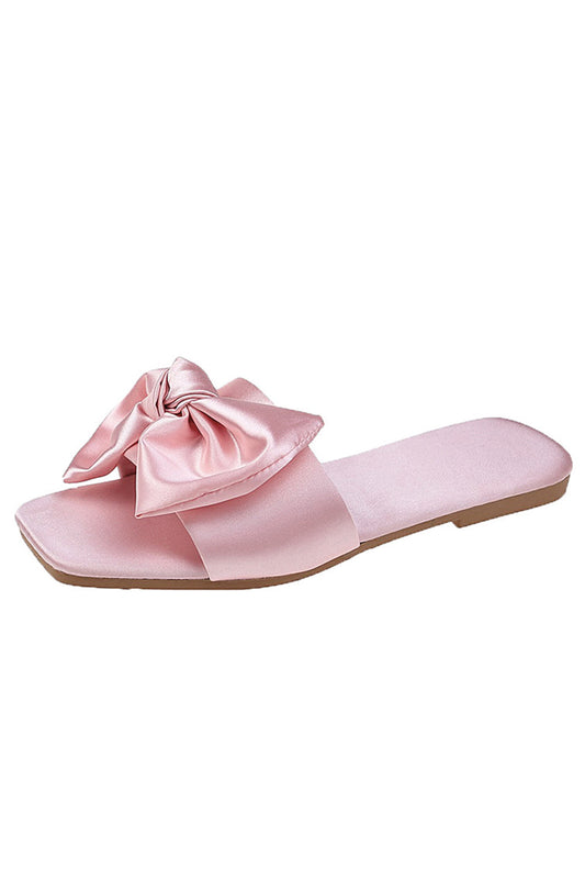 Chaussons roses pour femmes avec nĆud papillon