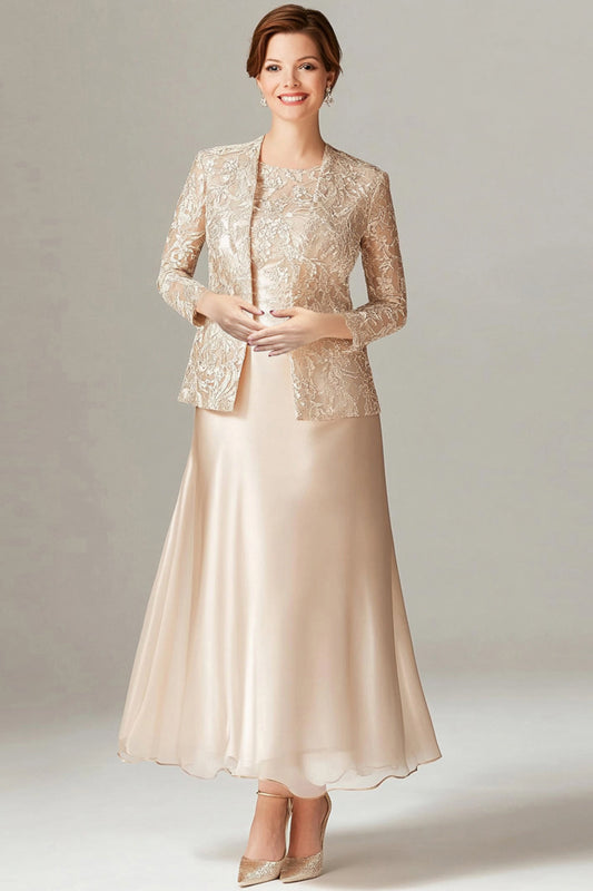 Robe de mariée 2 piÚces trapÚze couleur champagne