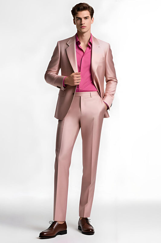 Blush Notched Lapel 2-Piece Men's Prom Suit