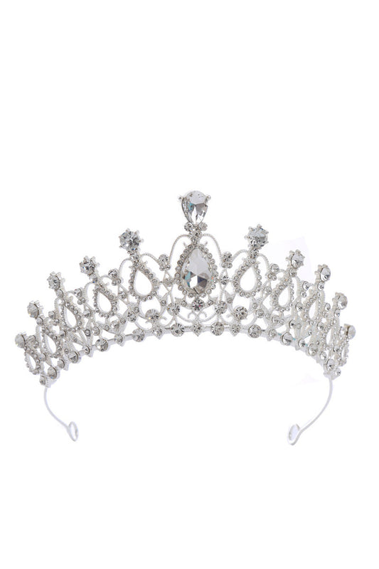 Diadème de Miss de Bal Cristal Argent