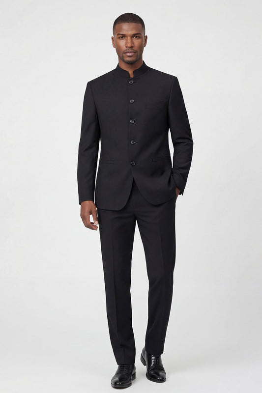 Costumes de bal pour homme, 2 pièces, coupe droite, noirs