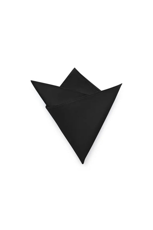 Pañuelo de bolsillo de satén negro