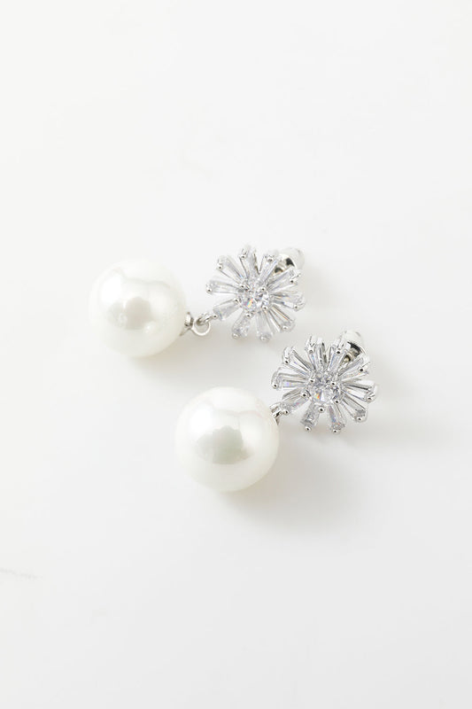 Boucles d'oreilles perles fleurs