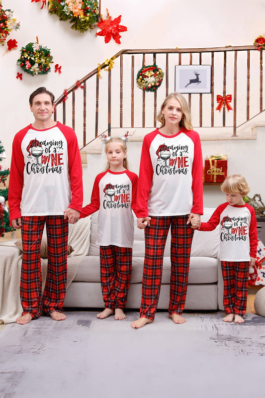 Ensembles de pyjamas de Noël assortis pour la famille à carreaux rouges
