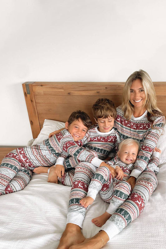 Pyjamas de Noël assortis pour la famille, motif rayé gris
