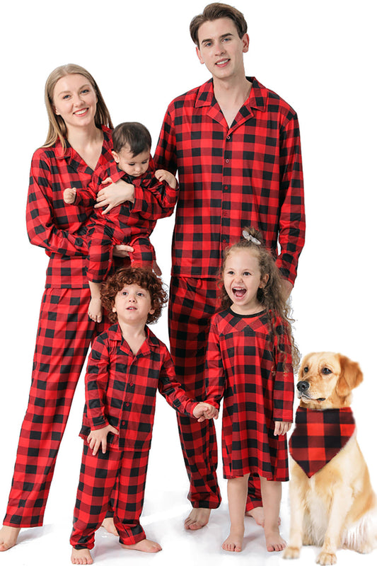 Pyjama de Noël écossais familial assorti 2 pièces