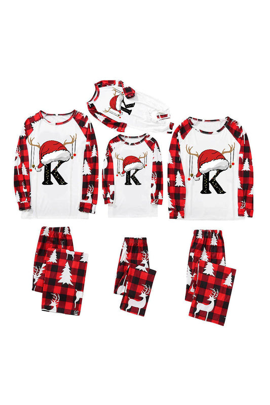 Ensemble de pyjamas de Noël à carreaux rouges et noirs pour la famille
