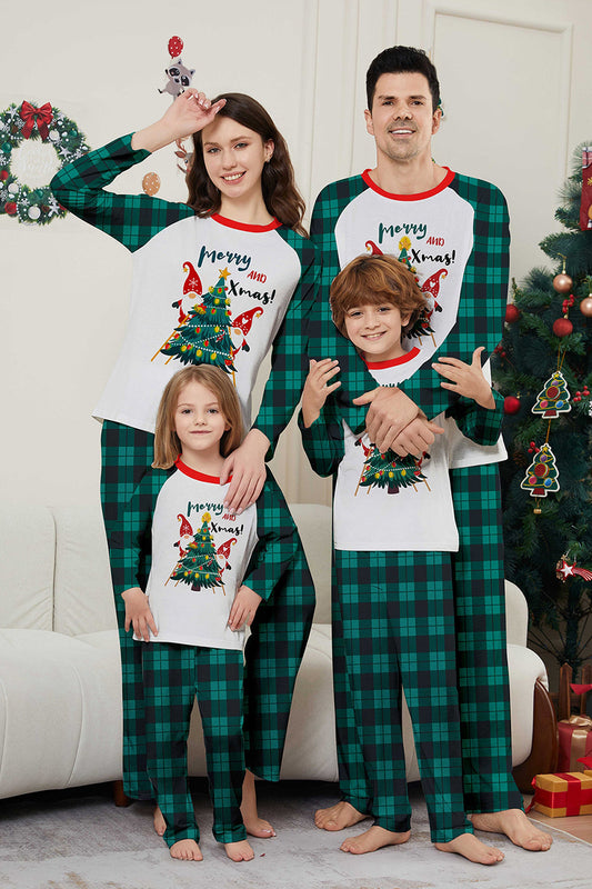 Pyjama de Noël écossais vert pour toute la famille