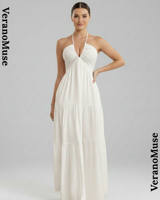 Summer Muse™ Essential Tank Maxi Dress - Sleeveless A-Line Beach Vacation Dress | Minimalist Loose-Fit