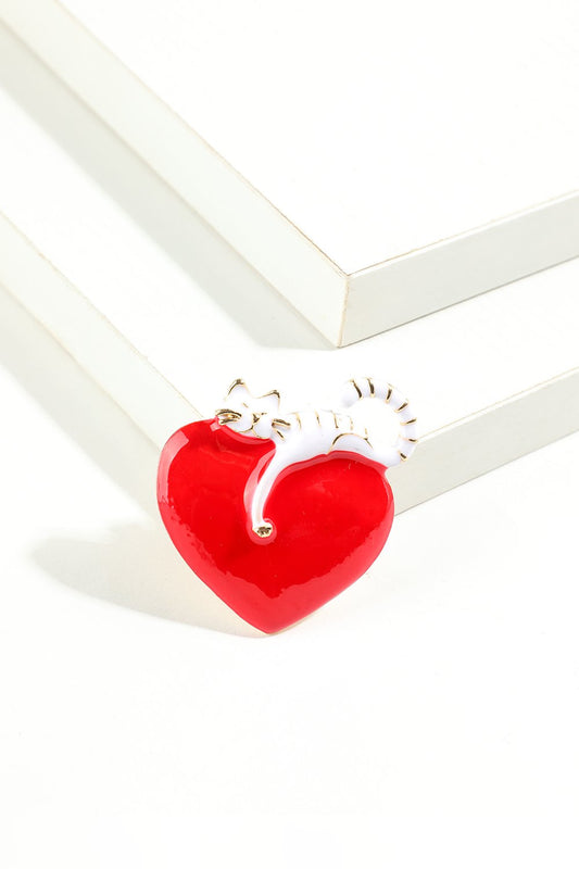 Broche chat d'amour