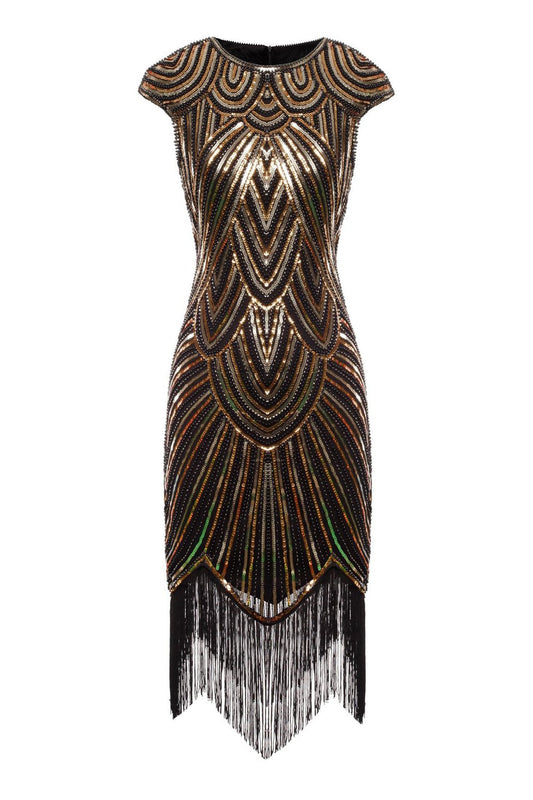 Robe Gatsby à franges scintillantes des années 20