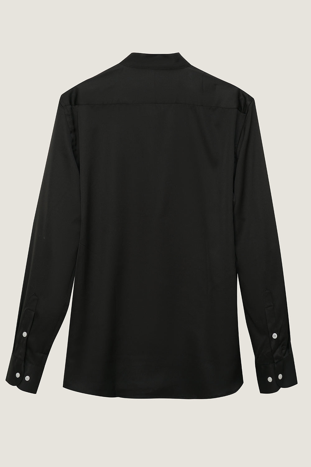 Chemise de costume noire à manches longues pour homme