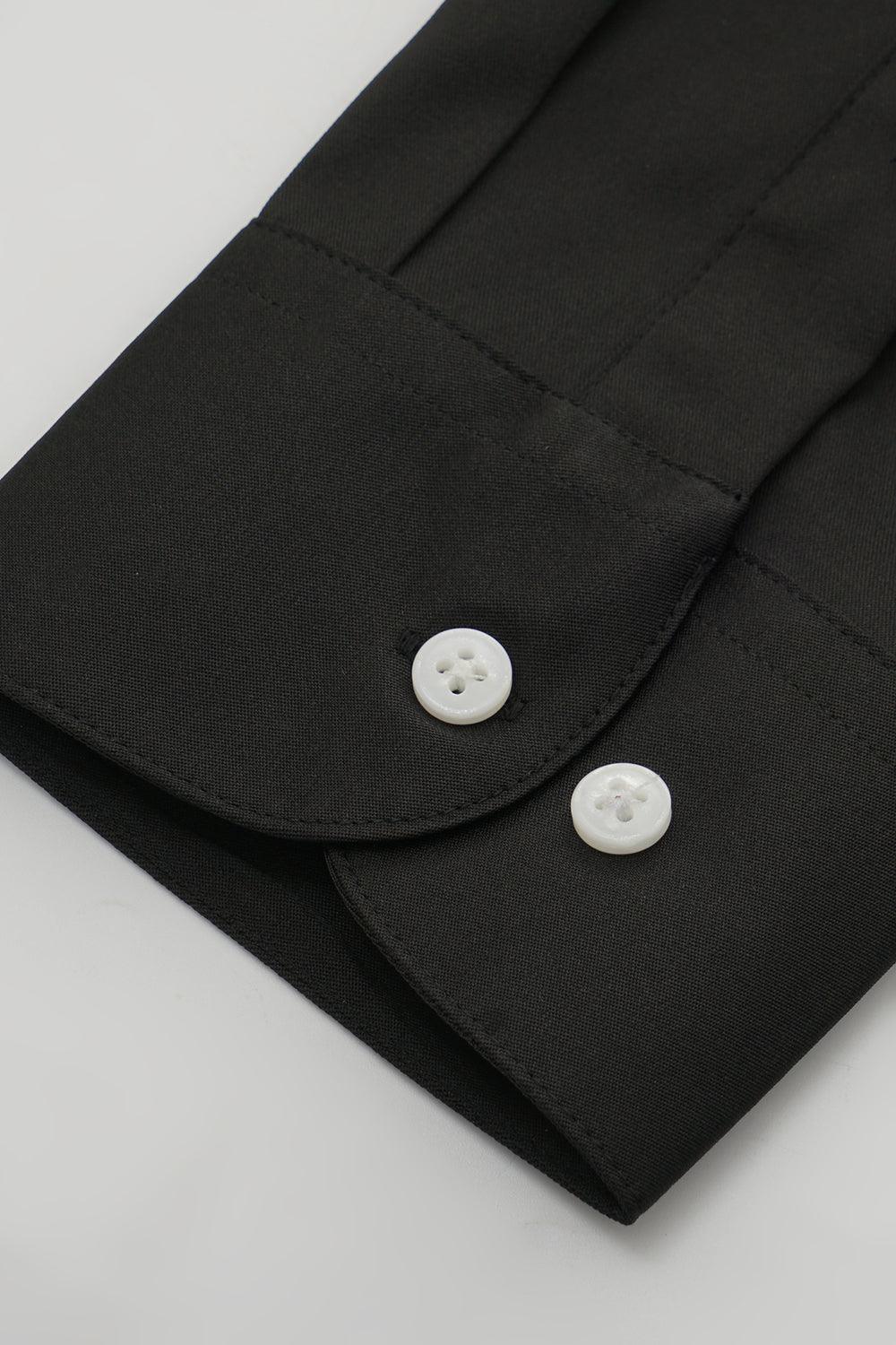 Chemise de costume noire à manches longues pour homme
