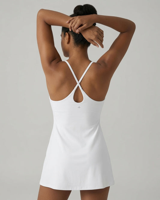 Summer Muse™ Athletic Dress with Built-In Bra and Shorts with Pockets | Adjustable Straps