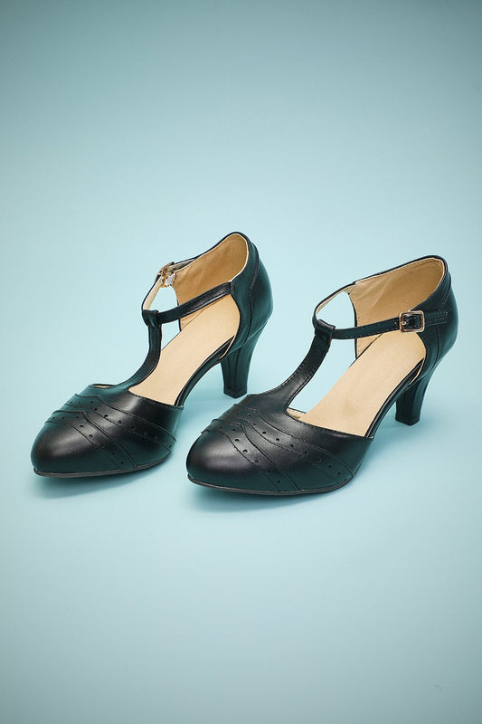 Talons Aiguilles en Cuir Noir