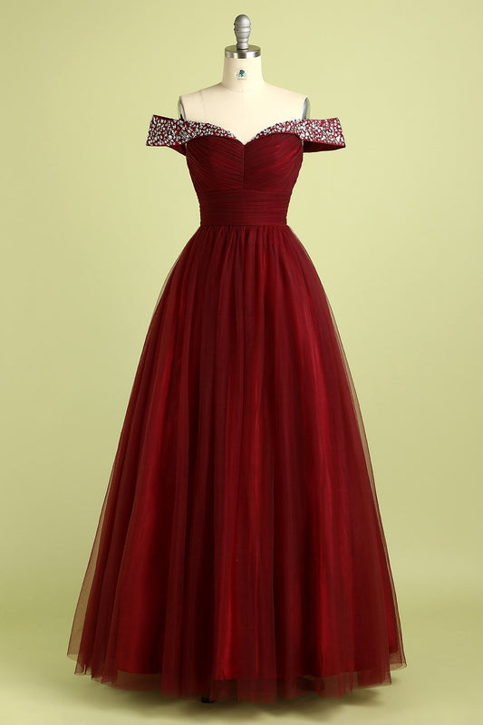 Robe de bal bordeaux