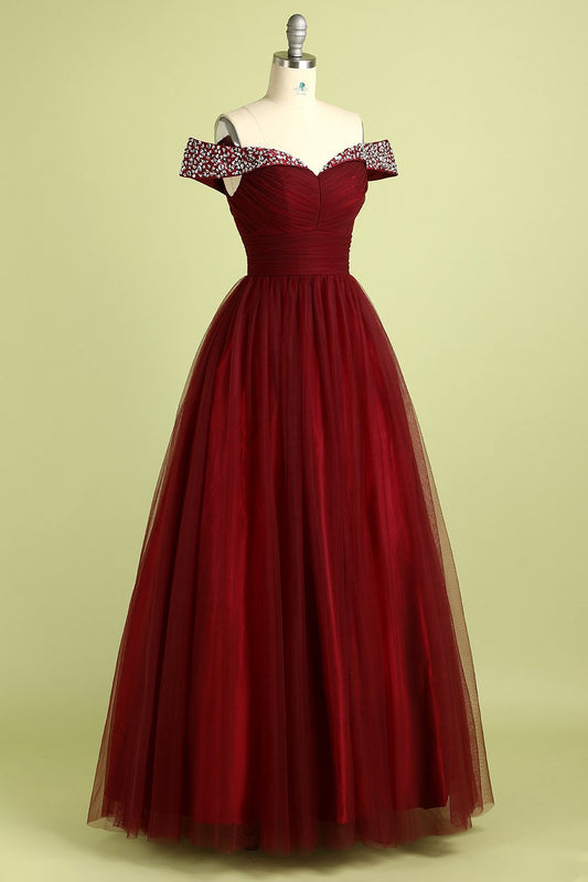 Robe de bal bordeaux