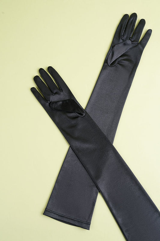 Gants longs noirs Années Folles