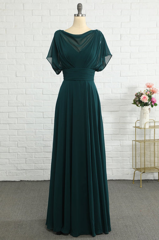 Robe de mère en mousseline vert