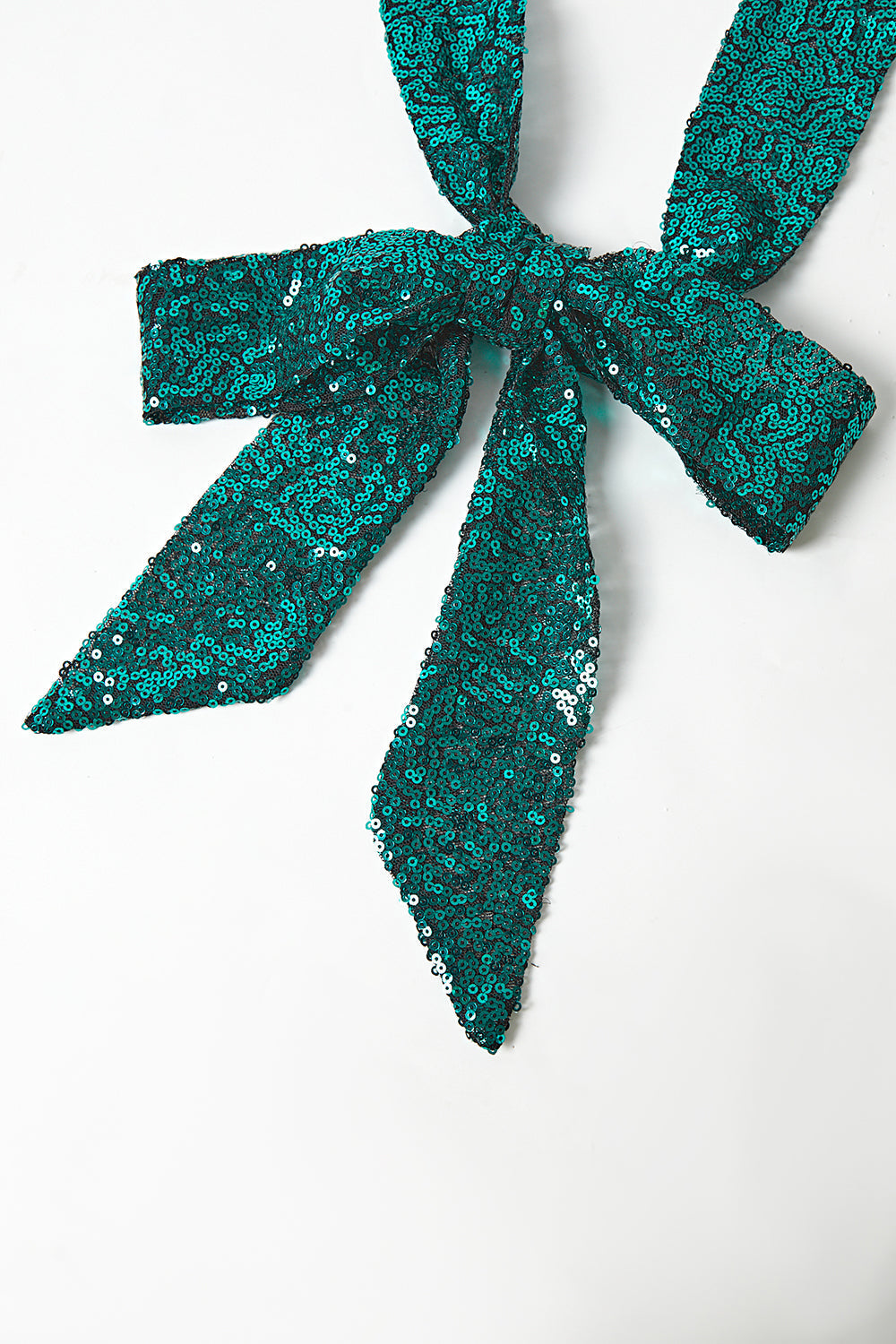 Sparkly Green Sequins Notched Lapel Women's Suit with Belt