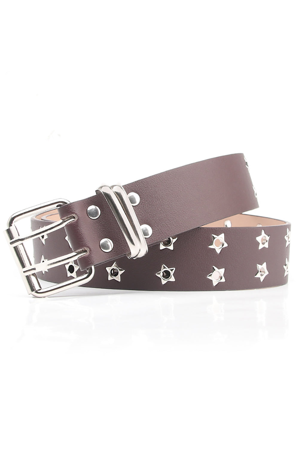 Ceinture Large en Cuir Bohème Noire Vintage à Rivets