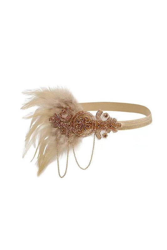 Accessoires de fête Années Folles abricot - 5 pièces