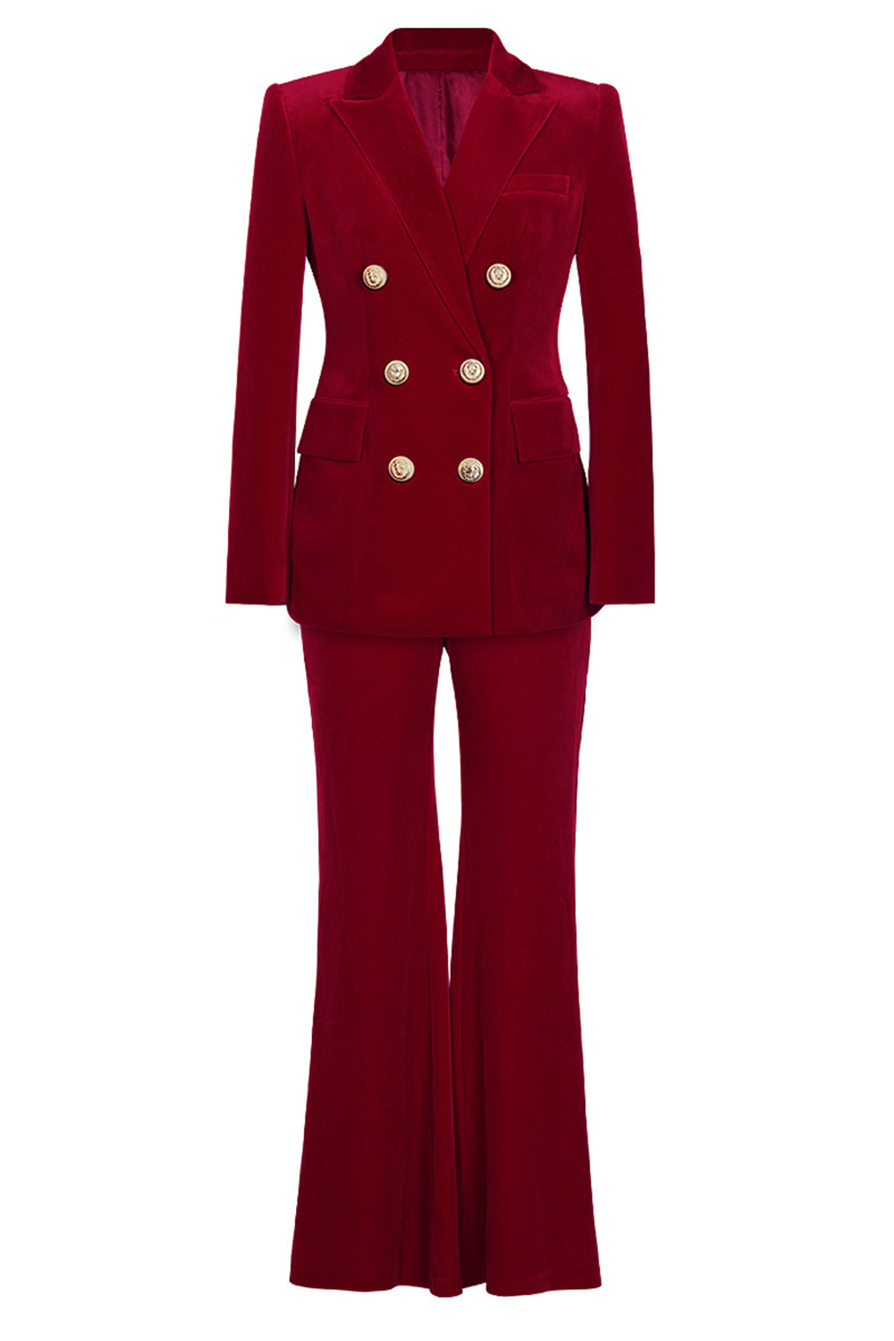 Tailleur croisé ajusté 2 pièces pour femme, bleu marine