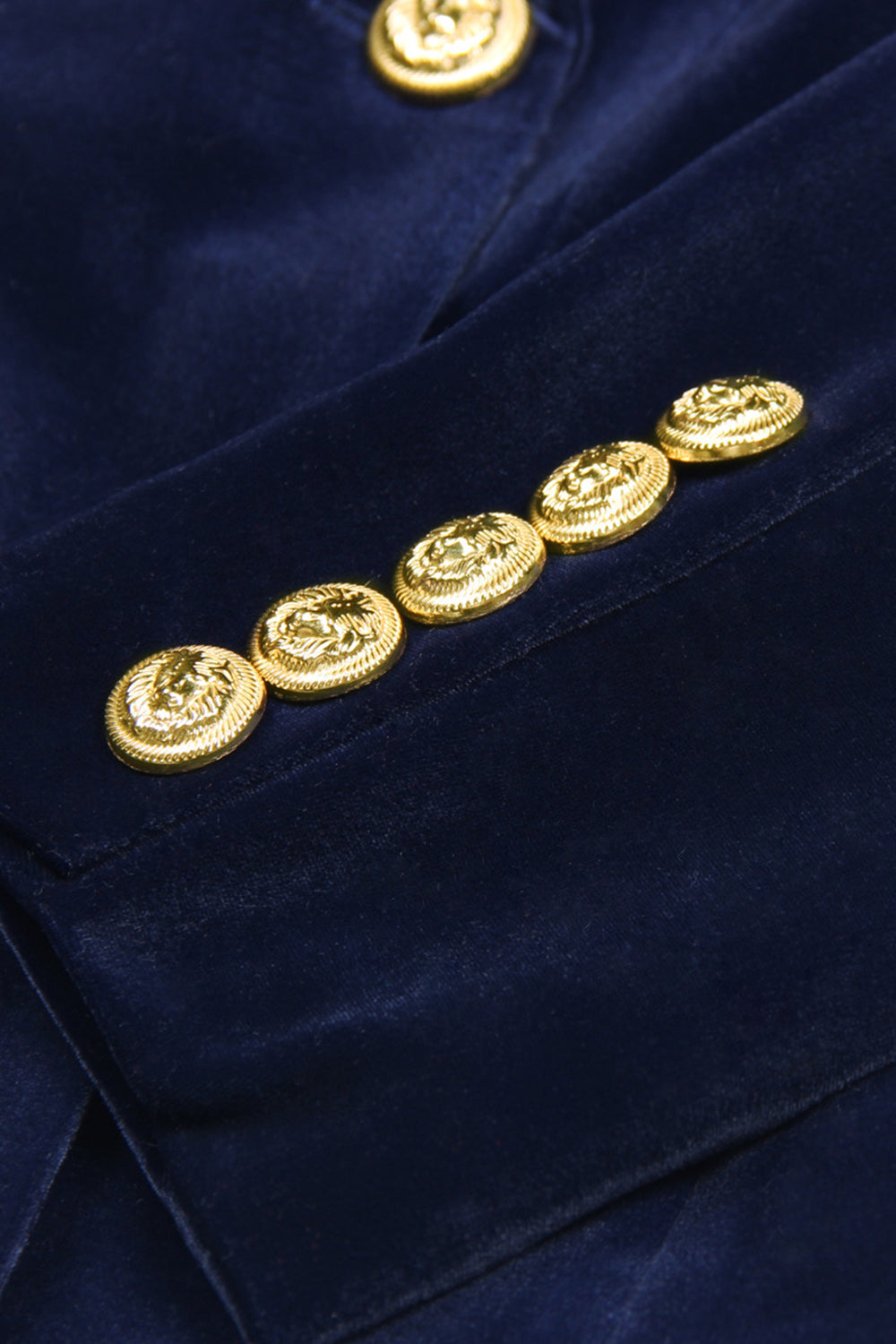 Tailleur croisé ajusté 2 pièces pour femme, bleu marine