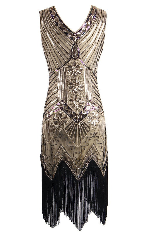 Robe Charleston à franges pailletées