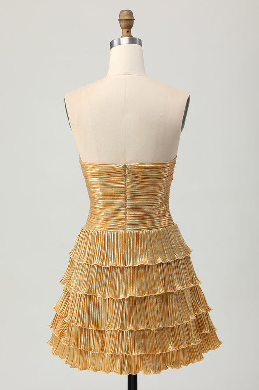 Black Short A-Line Cocktail Dress with Appliques