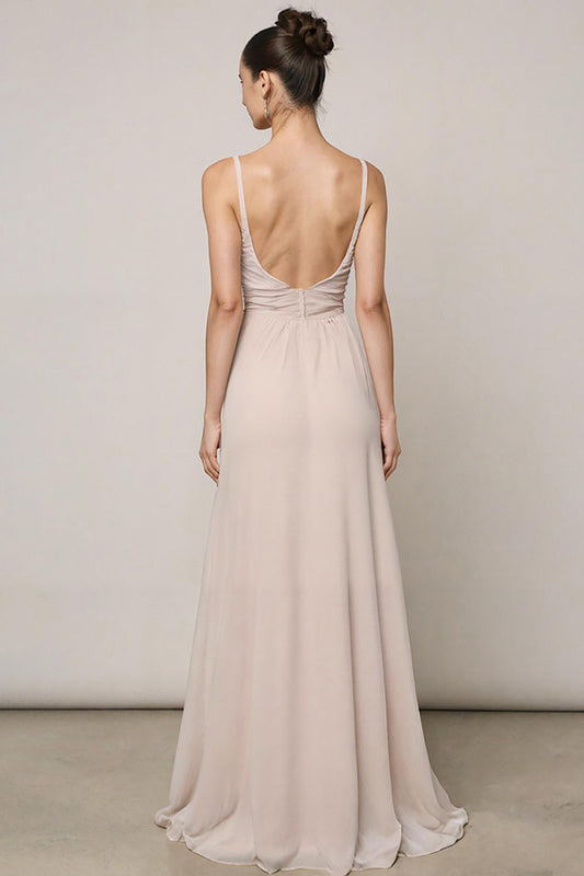 Robe de Soirée Longue Épaules Dénudées Ligne A Ivoire