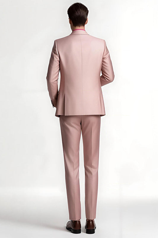 Blush Notched Lapel 2-Piece Men's Prom Suit