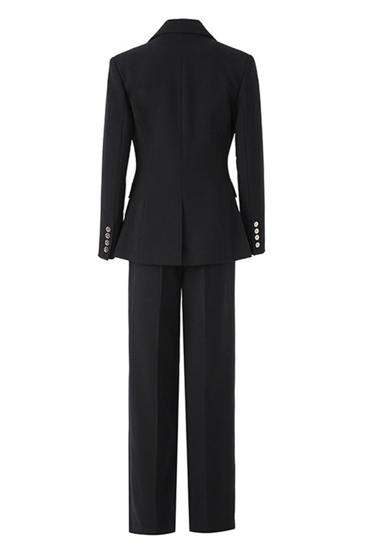 Costumes de bal pour femmes en 3 pièces, noirs, à un bouton