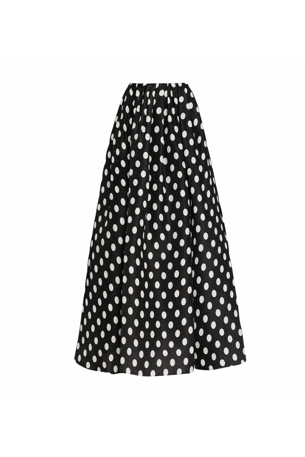 Maillot de bain 2 pièces bustier à volants pois noir et blanc avec jupe paréo