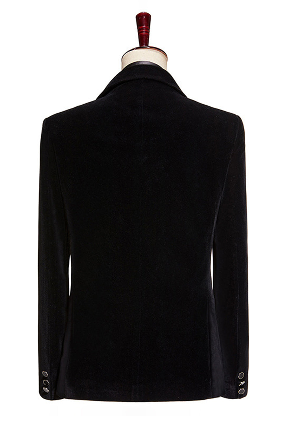 Sparkly Black 2-piece Peaked Lapel Velvet Men's Prom Suits