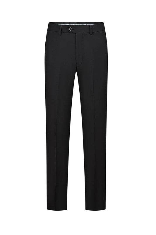 Costume noir 3 pièces pour homme avec revers à cran et un bouton