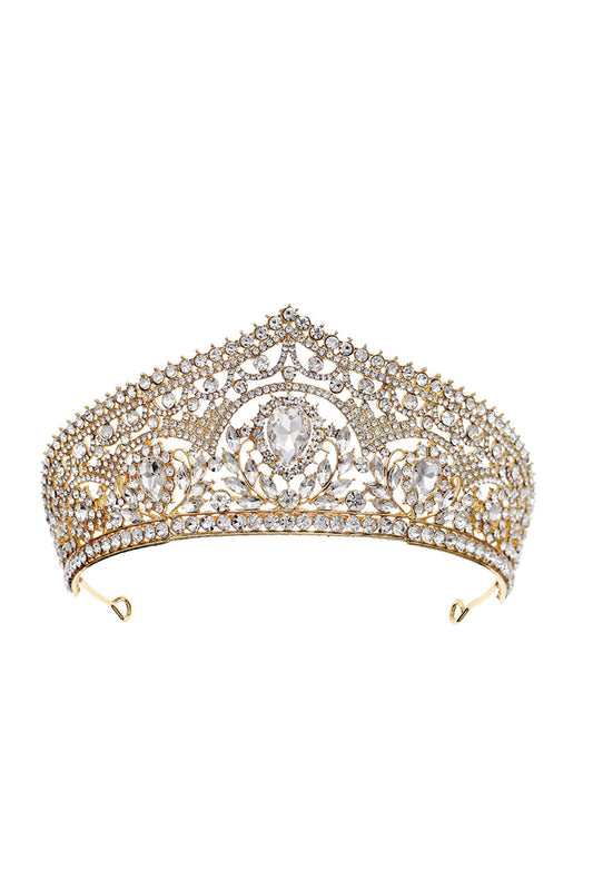 Luxury Crystal Princess Golden Crown Tiara