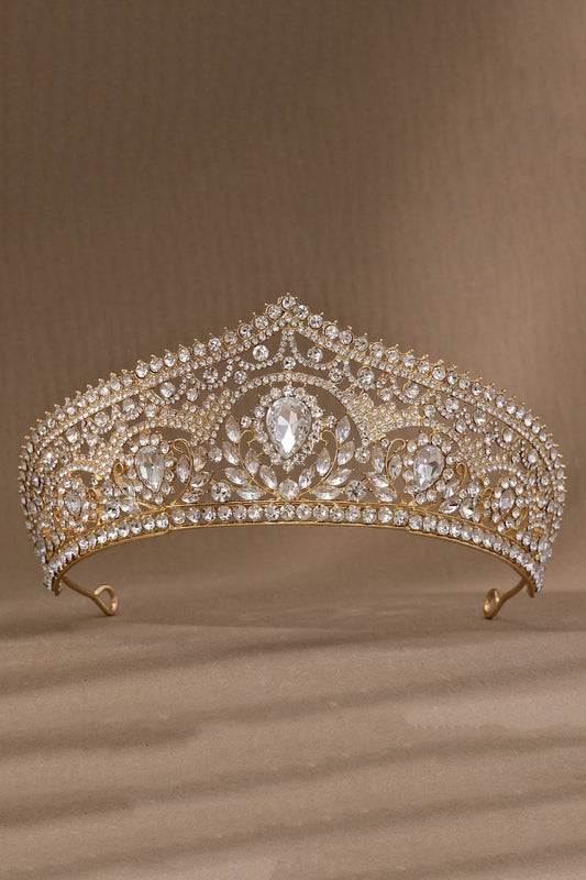 Luxury Crystal Princess Golden Crown Tiara