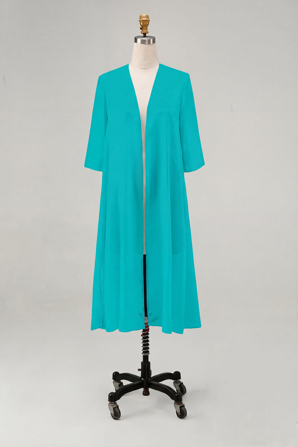 Veste en mousseline bleu ciel à manches mi-longues