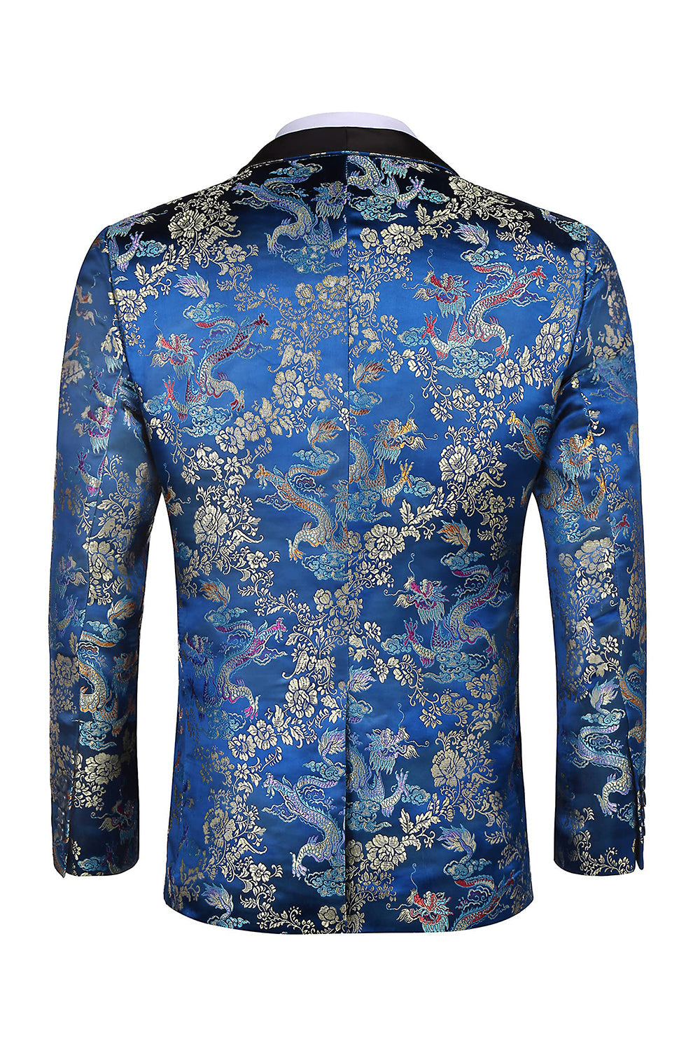 Red 2-piece Peaked Lapel One Button Jacquard Men's Prom Suits