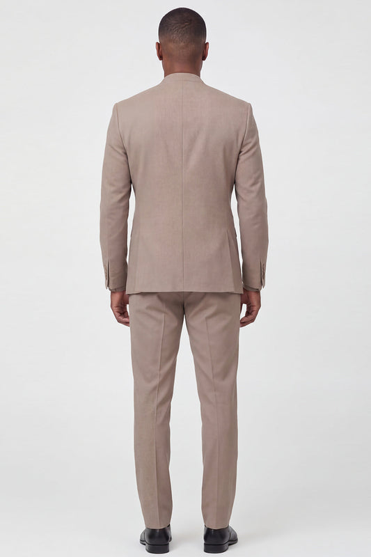 Costumes de cérémonie pour hommes 2 pièces croisé beige