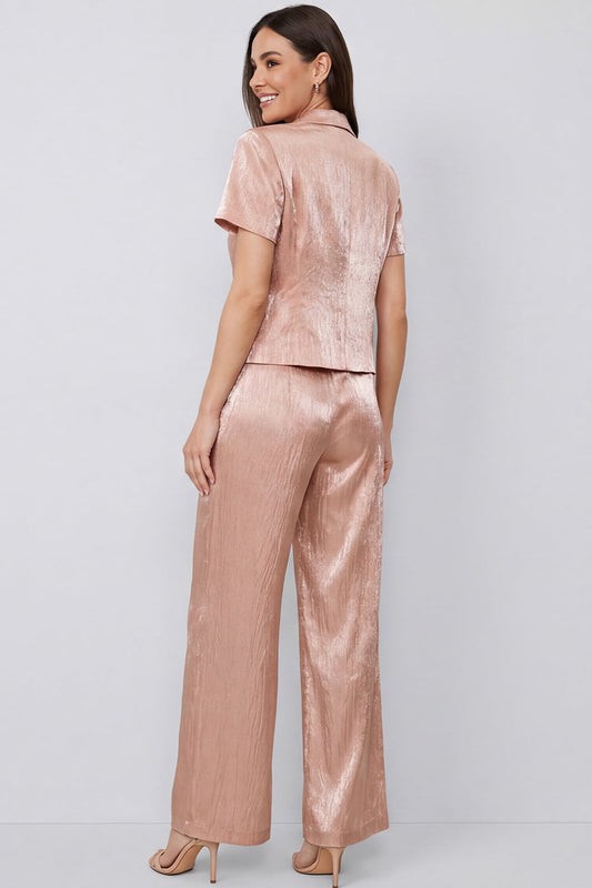 Peaked Lapel Dusty Rose 2 piece Women's Work Suits
