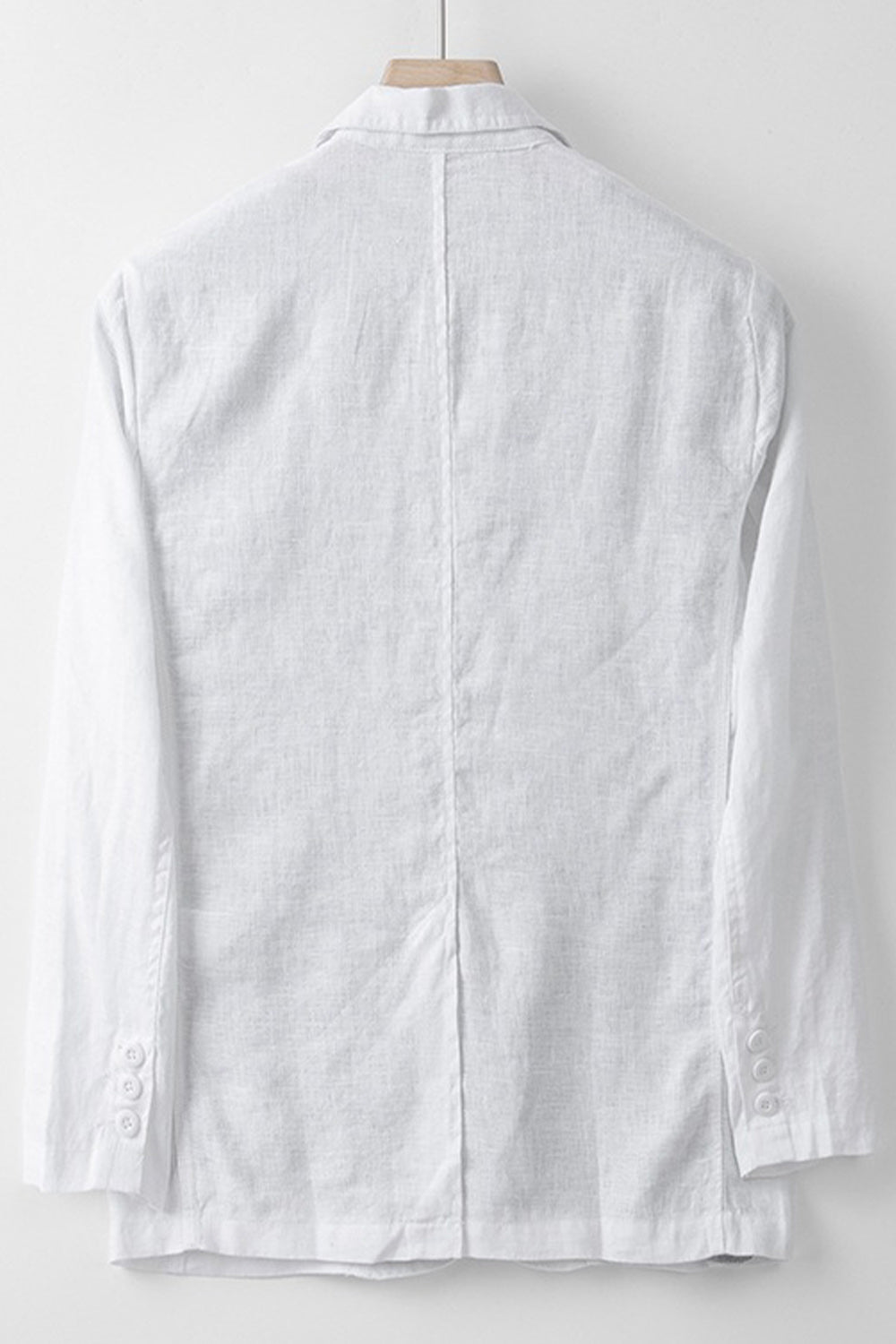 Veste Homme Col Cranté Lin Beige