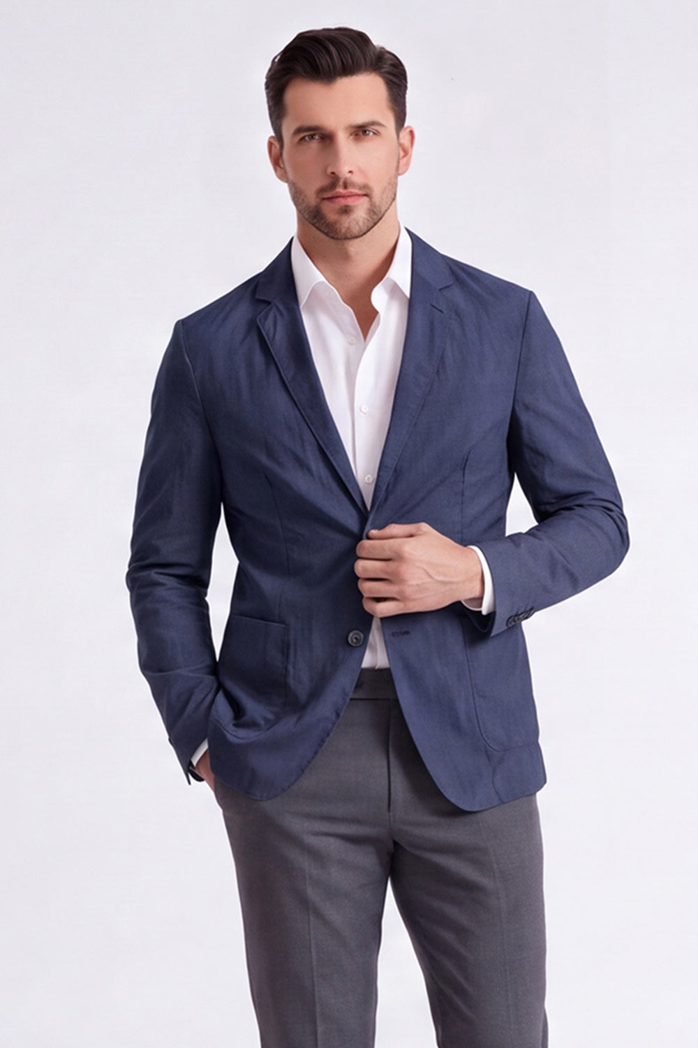 Blazer pour homme Sage à revers cranté et simple boutonnage
