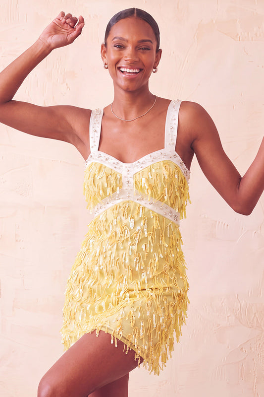 Brown Bodycon Sequins Fringed Short Homecoming Dress with Pearls