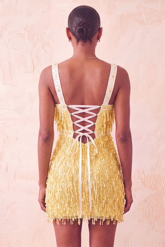 Brown Bodycon Sequins Fringed Short Homecoming Dress with Pearls