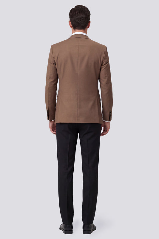 Costume de bal 3 pièces marron à revers pointu et un bouton pour homme