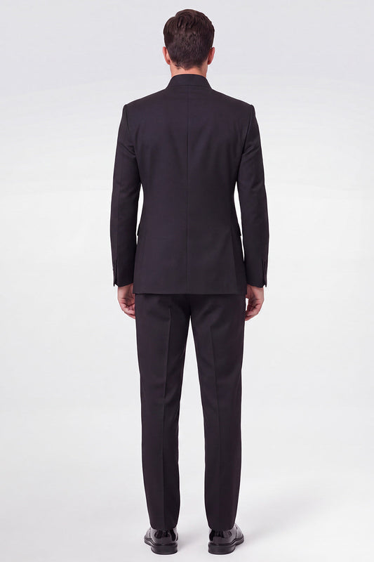 Costumes de bal pour hommes, deux pièces, croisés, noirs