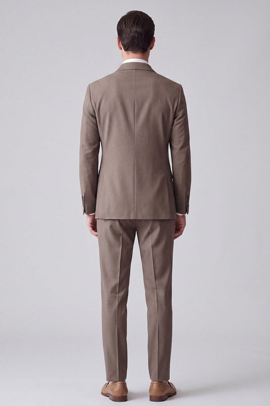 Costume de bal 2 pièces gris à revers châle et simple boutonnage pour hommes
