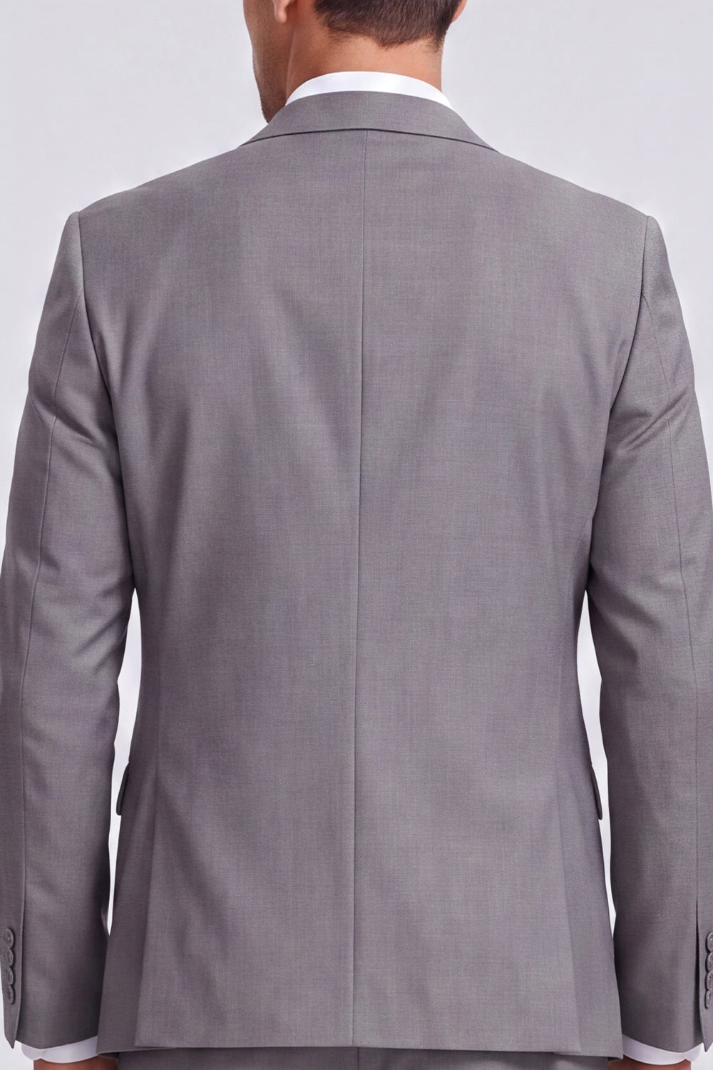 Grey 3 Piece Notch Lapel Double Breasted Men's Prom Suits